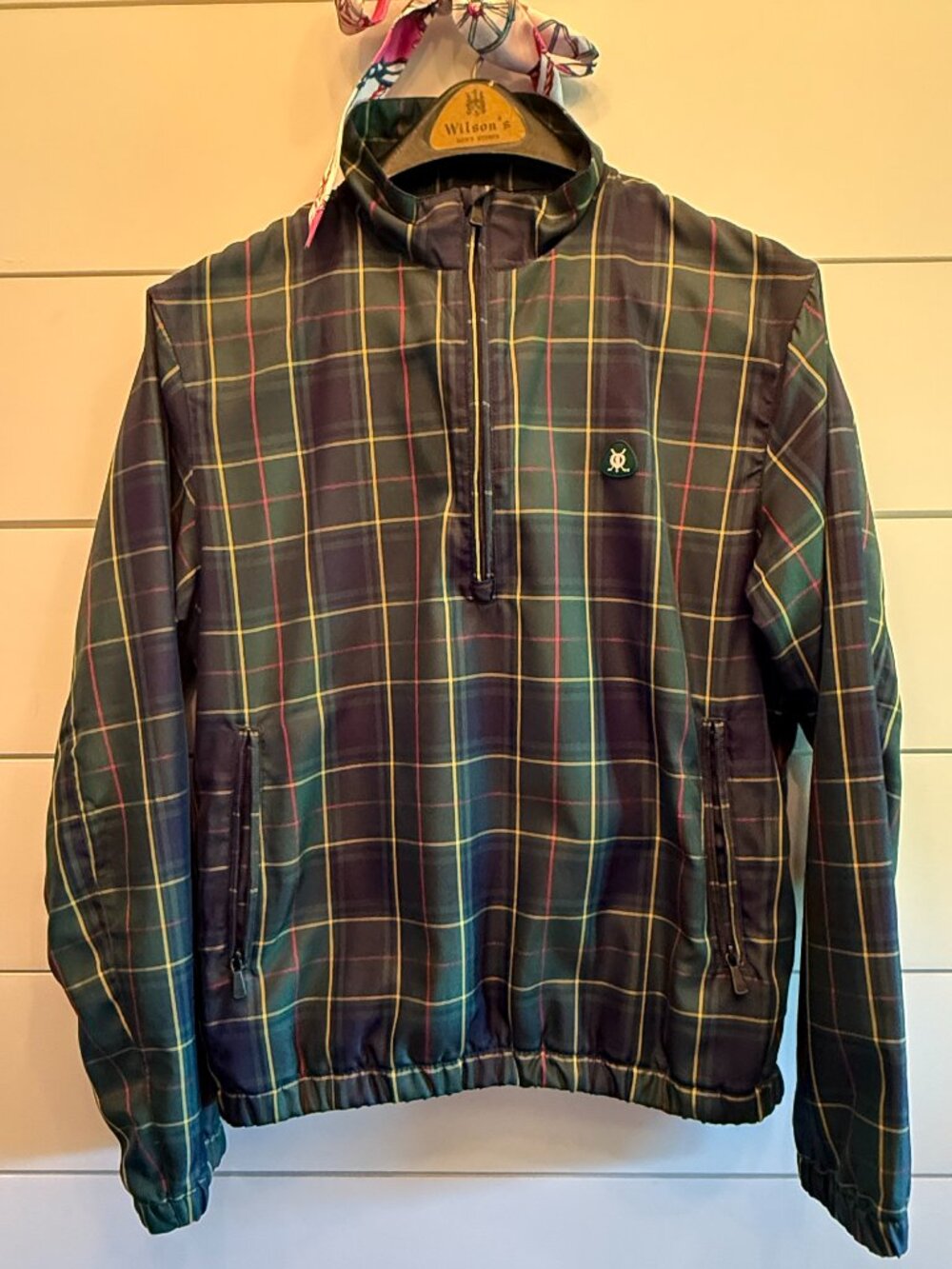 Brooks Brothers St Andrews Links Tartan Golf Pullover Jacket Sz S